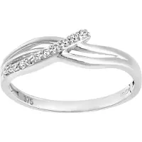 Diamant L'Eternel Ring 'Eternity-Ring aus 375 Weißgold mit Zirkonia' sølv