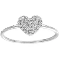 Diamant L'Eternel Ring 'Ring aus 750 Weißgold mit 0.13 Karat Diamant Herz-Design' guld