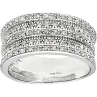 Diamant L'Eternel Ring 'Eternity-Ring aus 375 Weißgold mit Diamant' sølv