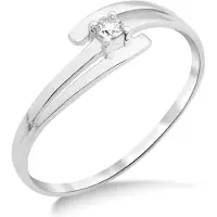 Diamant L'Eternel Ring 'Ring aus 375 Weißgold mit Diamant' sølv