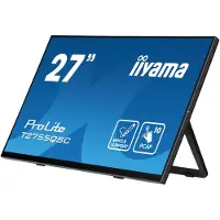 Iiyama ProLite T2755QSC-B1 - LED-skærm - 27 - touchscreen - 2560 x 1440 WQHD @ 75 Hz - IPS - 400 cd/m² - 1000:1 - 5 ms - HDMI, DisplayPort - højtalere - mat sort