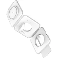J5CREATE JUPW3215W-N - Trådløs opladningsstander - 3-i-1, magnetisk, med Qi2 - 22.5 Watt - hvid