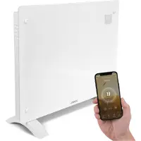 Vonroc Radiator - Elradiator | Glas | Luksus | 1500W | WIFI - Smartapp styring | Op til 18m² | Hvid