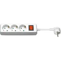 Goobay Power Socket x3 - w/Switch - 3m - White