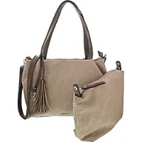 Emily & Noah Shopper 'Elke' kit / beige-meleret / mørkebrun