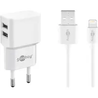 Goobay 44979, Indendørs, Vekselstrøm, 5 V, 2,4 A, 1 m, Hvid