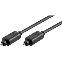 Goobay - Digital lydkabel (optisk) - SPDIF - TOSLINK han til TOSLINK han - 10 m - fiberoptik - sort