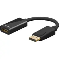 Goobay 75270, 0,1 m, DisplayPort, HDMI, Hanstik, Hunstik, Lige
