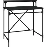 vidaXL skrivebord 80x50x90 cm konstrueret træ og jern sort
