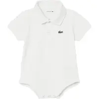 Lacoste Body k/æ - Piqué - Hvid m. Logo - - 12 mdr - Body K/Æ