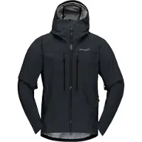 Norrøna - Mærker - Trollveggen Gore-Tex Pro Light Jacket M Caviar Black til Unisex - Størrelse L - Sort
