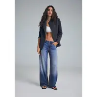 Stradivarius D91 Jeans Med Low Waist Og Brede Ben 0-702 40