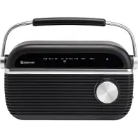 24hShop FM-radio med Bluetooth – Svart / FM-radio / Bluetooth-radio