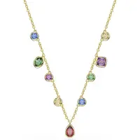 Swarovski Kæde 'IMBER' blå / gul / guld / lilla