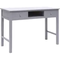 vidaXL skrivebord 110 x 45 x 76 cm træ grå