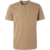 No-excess t-shirt med knapper i khaki Khaki måle
