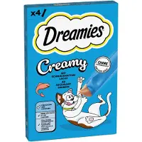 Dreamies Creamy Snacks - Økonomipakke med laks (44 x 10 g)