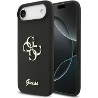 GUESS Silikone Big 4G Script-etui til iPhone Air - sort