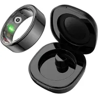 COLMI R02 Smart Ring, str. 10, 19,8 mm (sort) + opladningsetui