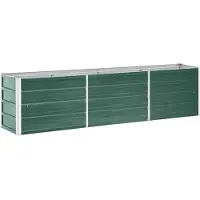 vidaXL forhøjet plantekasse 240x40x45 cm galvaniseret stål grøn