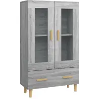 vidaXL skab 70x31x115 cm konstrueret træ grå sonoma-eg