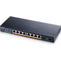 Zyxel XMG1915 Series XMG1915-10EP - Switch - administreret, NebulaFLEX cloud - L3 Lite - smart - 8 x 100/1000/2.5G (PoE++) + 2 x Gigabit SFP / 10 Gigabit SFP+ - væg-monterbar - PoE++ (130 W)