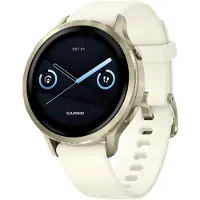 Garmin Venu 4 - 41 mm - måne guld - smart ur med bånd - silikone - knogle - håndledsstørrelse: 110-175 mm - display 1.2 - 8 GB - Bluetooth, ANT+, Wi-Fi - 33 g