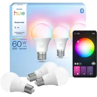 Philips Hue White and Color Ambiance 800 - LED - E27 - 8 W (tilsvarende 60 W) - klasse F - 2200-6500 K (pakke med 3)