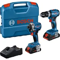 Bosch Gsb18v-45+gdr18v-215+2xpc4.0ah+ Gal +lc Elektrisk Værktøjssæt
