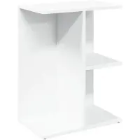 vidaXL sengebord 46,5x29x61 cm konstrueret træ hvid