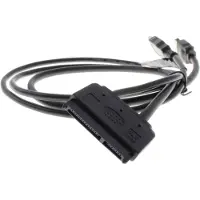 Akasa - eSATA-kabel - Serial ATA 150/300/600 - eSATA, USB (kun strøm) til SATA kombi (hun) - sort