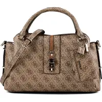 GUESS Guesstil kvinder. HWSG2378060 Beige Yvonne logo satchel taske (OSFA), Casual, Polyuretan