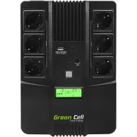 Green Cell UPS AiO UPS06 - 600VA/360W | Line-Interactive | 6x Schuko | 12V 1x7Ah