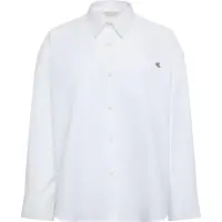 Calvin Klein Bluse 'Monogram Cropped' hvid