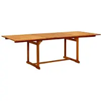 vidaXL havebord (160-240)x100x75 cm massivt akacietræ