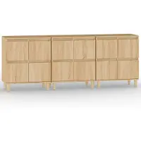 vidaXL skænke 3 stk. 60x35x70 cm konstrueret træ sonoma-eg