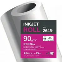 Clairefontaine Plotterpapir, Universal 90 g, 914 mm x 45 m, pakke a 6 stk