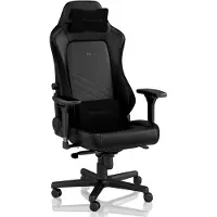 Noblechairs Hero - Stol - ergonomisk - armstøtter - T-formet - vippe - drejeled - aluminium, polyurethan, stål, memory foam, polyuretan vegan falsk læder - sort
