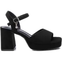 Xti Xtitil kvinder. 14147101-NEGRO Ms Antelina Læder Sandaler Sort (38), 5-8 cm, Ruskind, Spænder, Casual, Party