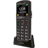 Beafon SL260 LTE - 4G, Silver Line, Mobiltelefon med stor knap, sort-sølv