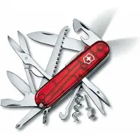 Victorinox Huntsman Lite, Swiss pocket knife, transparant red