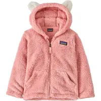 Patagonia - Fleece og dunjakker børn - Baby Furry Friends Hoody Mallow Pink til Unisex - Børnetoj Størrelse 18 Måneder - Lyserød