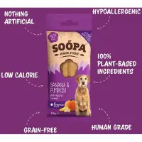 Soopa Dental Sticks Senior med græskar & banan til hunde