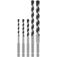 Bosch Pro Hex-5 Drill Bit Set 4x100 5x100 6x100 8x150 10x150 Mm Boresæt 5 Enheder