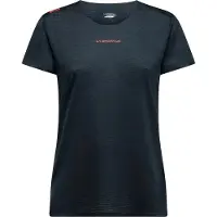 La Sportiva - Trail running tøj dame - Pure T-shirt W Black/Hibiscus til UnisexUld - Størrelse L - Sort