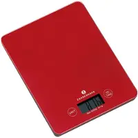 Zassenhaus Balance, Elektronisk køkkenvægt, 5 kg, 1 g, Rød, Glas, Bordplade
