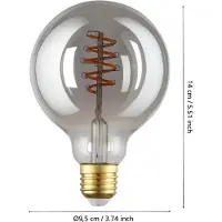 Eglo CONNECT.Z E27 G95 spiral røgfarvet SMART pære M/VARM HVID LYS