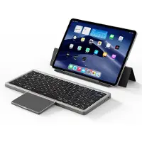 DUX multifunktionelt Bluetooth-tastatur med touchpad til bærbar computer, tablet og mobiltelefon - sort
