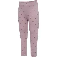 Hummel Leggings - hmlMini - Sea Fog m. Print - - 4 år (104) - Leggings