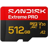 SanDisk Extreme PRO microSD/SD - 250MB/s - 512GB